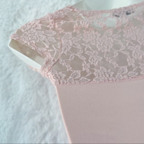 Abercrombie and Fitch Pink Lace Sweethearts Crop Top Size L - Picture 6 of 6